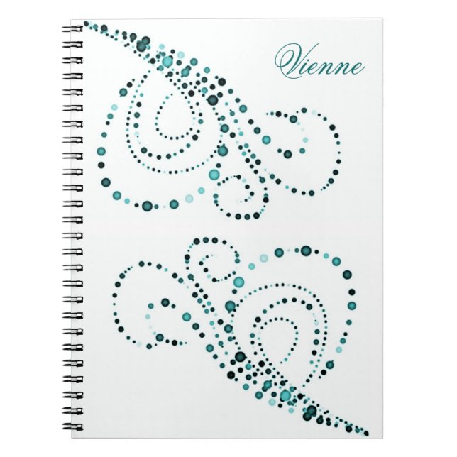 Cuaderno Puntos verde azulados (Frente)