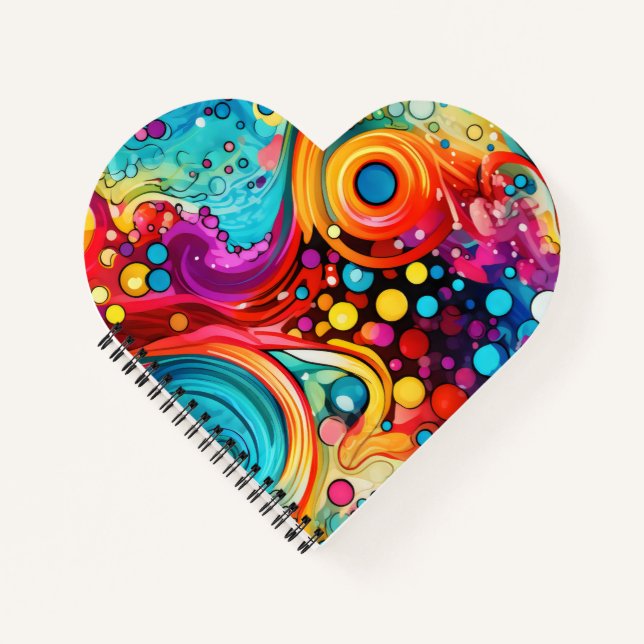 Cuaderno puntos y batidos salpicaduras de tintes de marea a (Anverso)