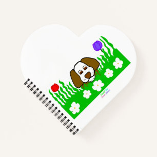 Cuaderno Pup N Reproducir bloc de notas en forma de corazón