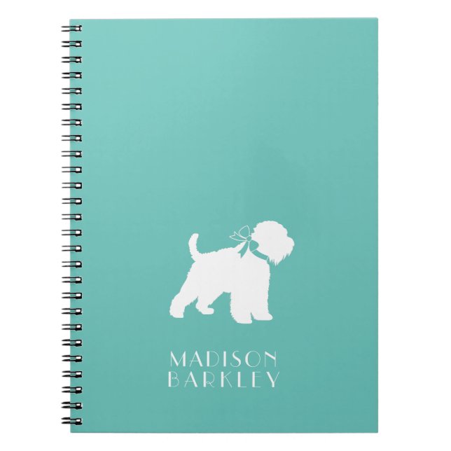 Cuaderno Puppy de Perro Terrier de Wheaten (Frente)