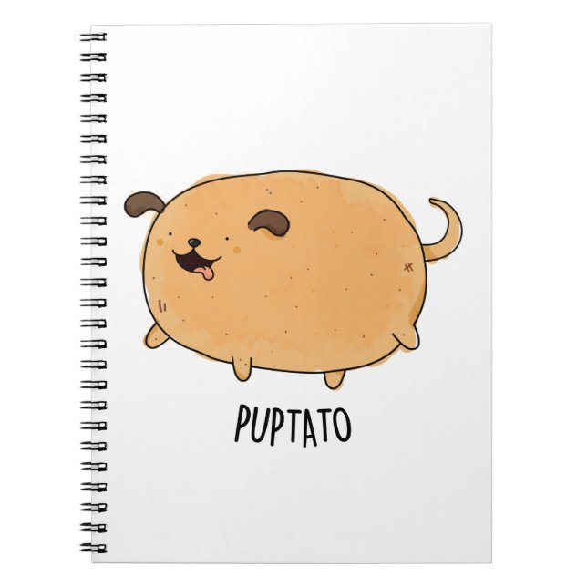 Cuaderno Puptato Cachorro Divertido Papa Puya  (Frente)