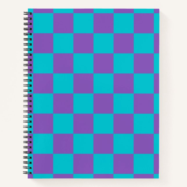 Cuaderno Purple and Cyan Checkerboard (Anverso)