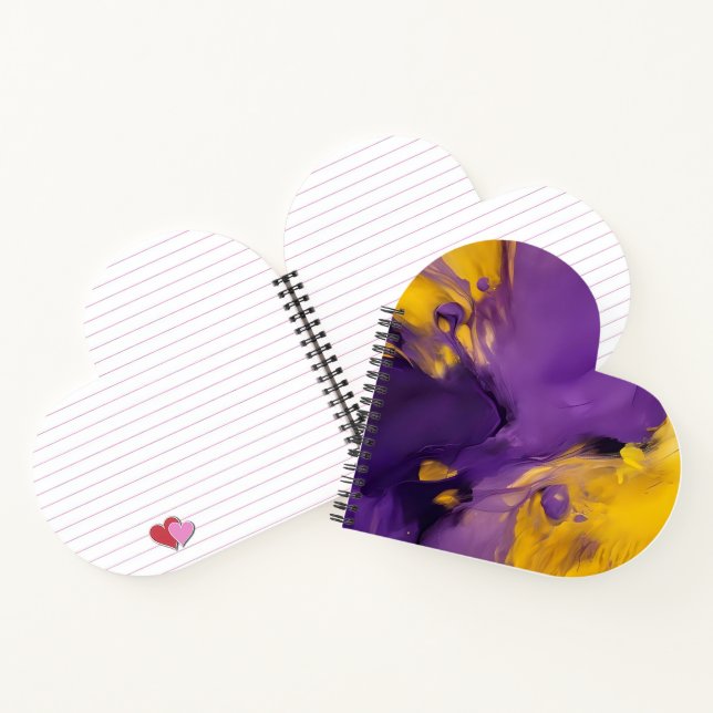 Cuaderno Purple and Gold Abstract (Interior)