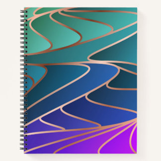 CUADERNO PURPLE BLUE GREEN PURPLE ART NOUVEAU
