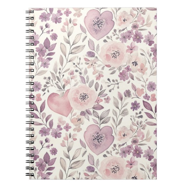 Cuaderno Purple Blush Pink Flowers (Frente)