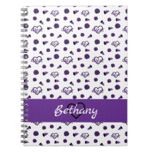 Purple Cheer Hearts, Pom Poms, Megaphone Pattern