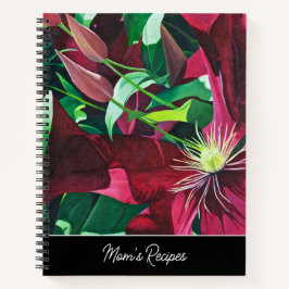 Cuaderno Purple Clematis Floral