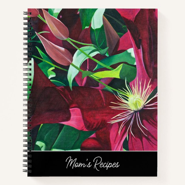 Cuaderno Purple Clematis Floral (Anverso)