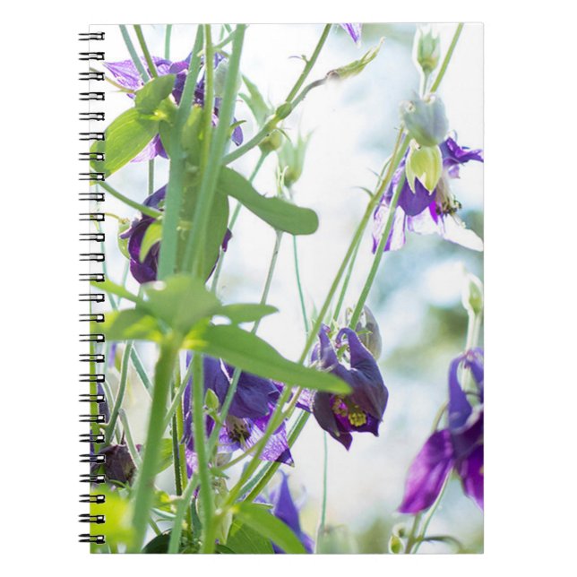 Cuaderno Purple Columbine Floral (Frente)