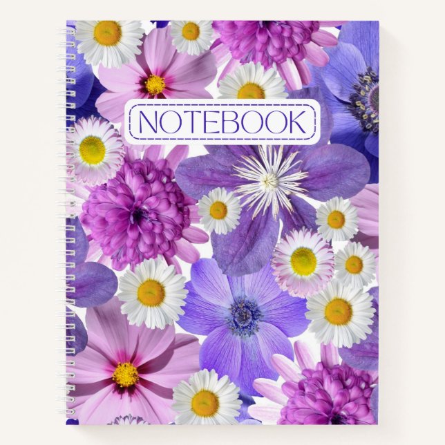 Cuaderno Purple Floral Daisys (Anverso)