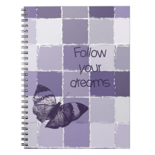 Cuaderno Purple Follow Your Dreams Butterfly