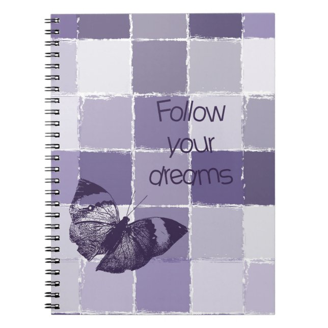 Cuaderno Purple Follow Your Dreams Butterfly (Frente)
