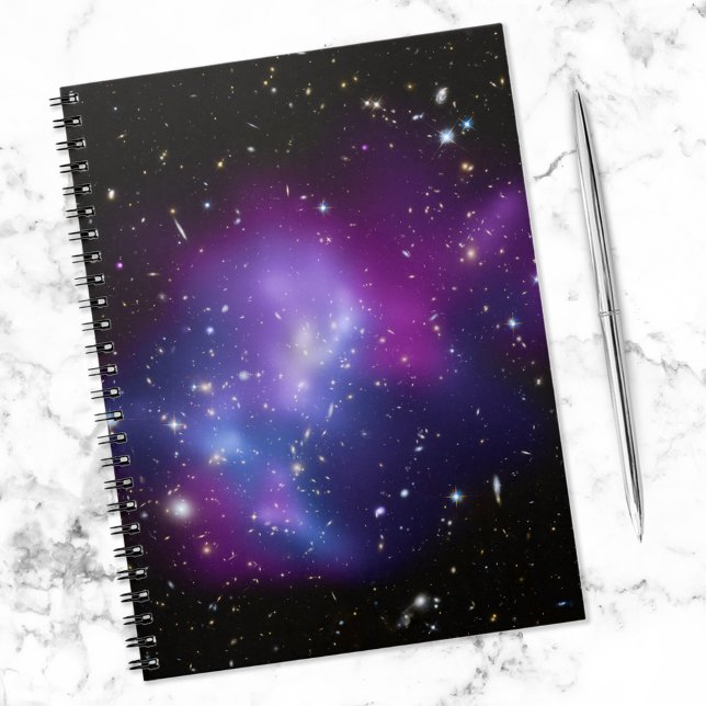 Cuaderno Purple Galaxy Cluster Celestial Space Photo (Subido por el creador)