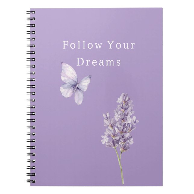 Cuaderno Purple Lavender Butterfly (Frente)