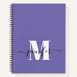 Cuaderno Purple Personalizada Sketchbook Monograma Nombre