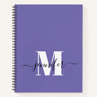 Cuaderno Purple Personalizada Sketchbook Monograma Nombre