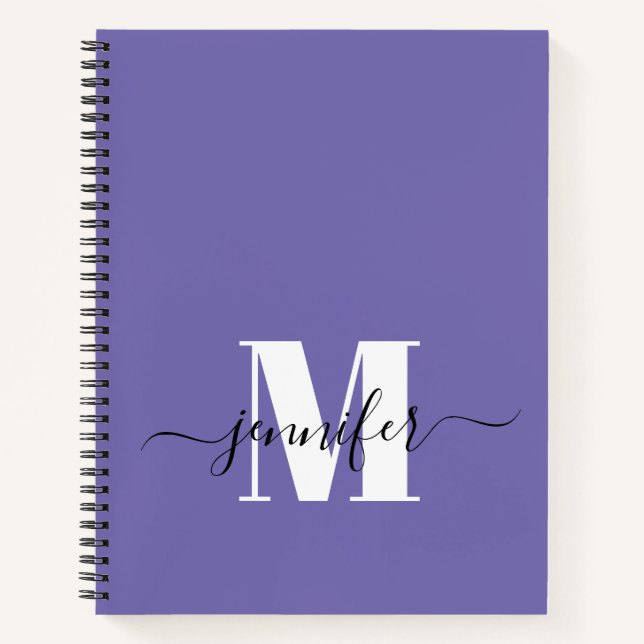 Cuaderno Purple Personalizada Sketchbook Monograma Nombre (Anverso)