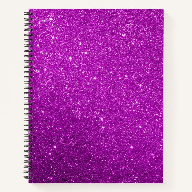 Cuaderno Purple Sparkly Purpurina (Anverso)