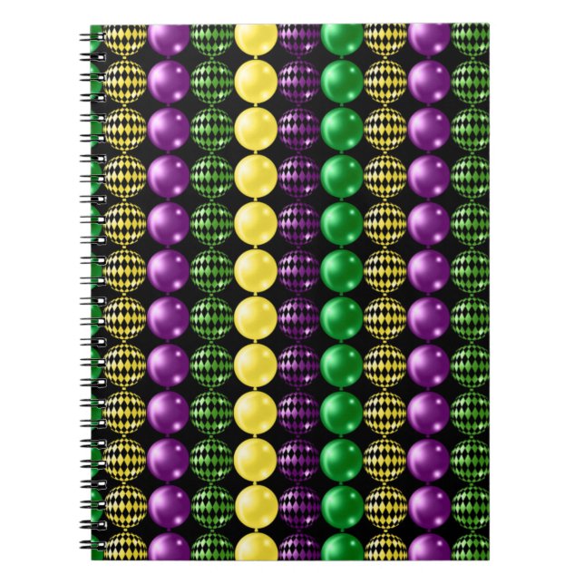 CUADERNO PURPLE VERDE AMARILLO MARDI GRAS BEBES (Frente)