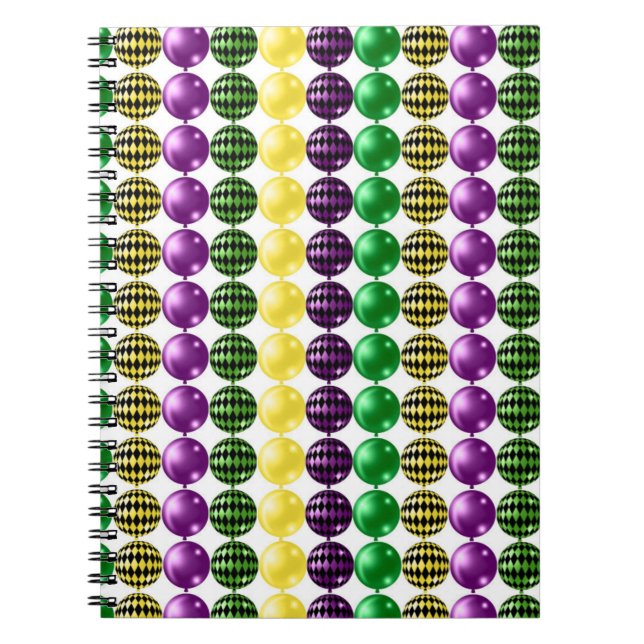 CUADERNO PURPLE VERDE AMARILLO MARDI GRAS BEBES (Frente)