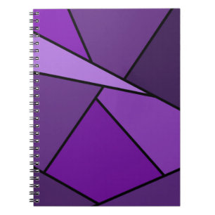 Cuaderno Púrpura abstracto de polígonos