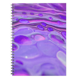 Cuaderno Púrpura acrílico rosa, mármol de pintura de arte f