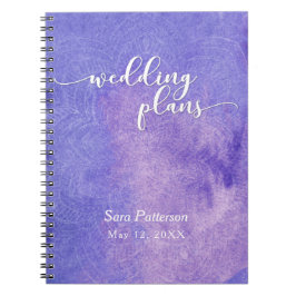 Cuaderno Púrpura acuarela Mandala Novia Planner 2