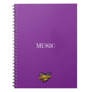 Cuaderno Púrpura Corazón de Stephanie