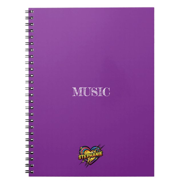 Cuaderno Púrpura Corazón de Stephanie (Frente)