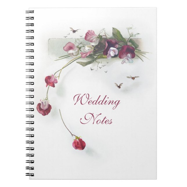 Cuaderno púrpura de los guisantes de olor del (Frente)