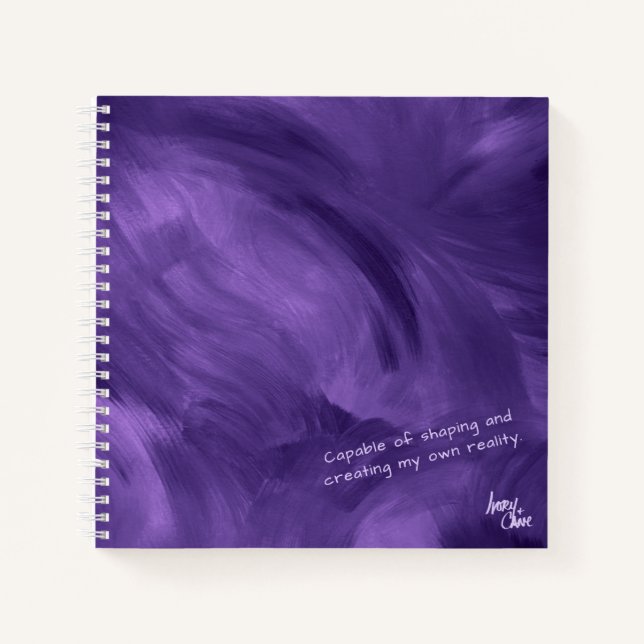 Cuaderno Púrpura de neblina violeta de flujo libre SPWW (Anverso)