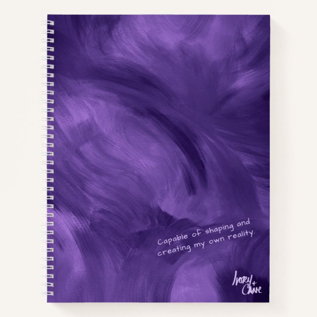 Cuaderno Púrpura de neblina violeta de flujo libre SPWW (Anverso)