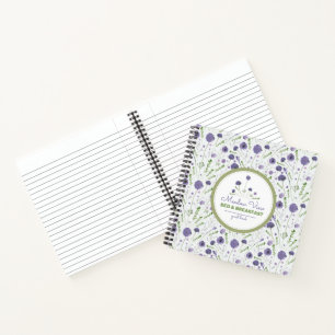 Cuaderno Púrpura Flores Verdes Alquiler de Vacaciones