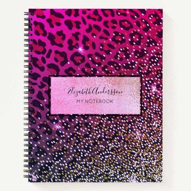 Cuaderno Púrpura leopardo (Anverso)