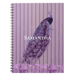 Cuaderno Púrpura moda Estancas Peacock