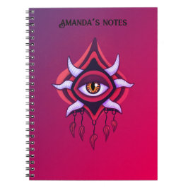 Cuaderno Púrpura Ojo Demonio - Nombre de arte oculto gótico