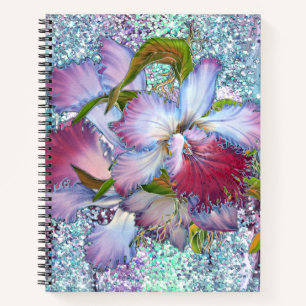 Cuaderno Púrpura Orquídea Orquídea Flora