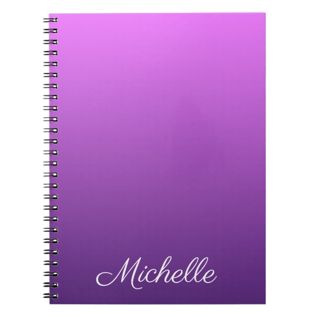 Cuaderno Púrpura personalizado (Frente)