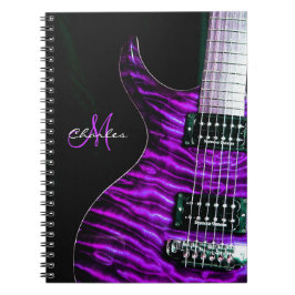 Cuaderno púrpura personalizado de la música de la