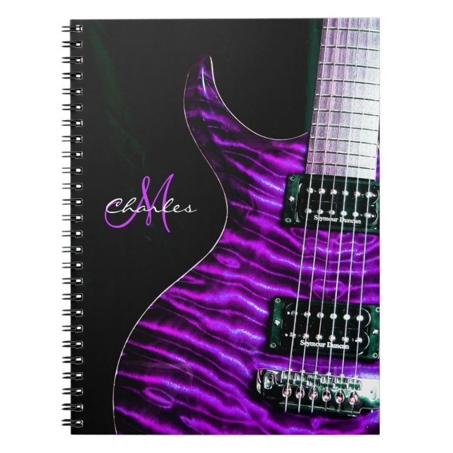 Cuaderno púrpura personalizado de la música de la (Frente)