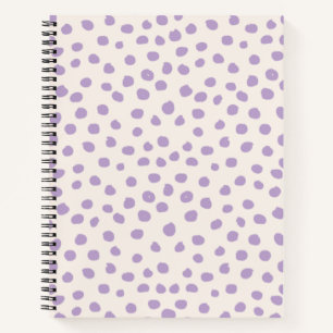 Cuaderno Púrpura puntos Preppy Puntos modernos de impresi