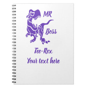 Cuaderno Púrpura Trex el jefe Dino