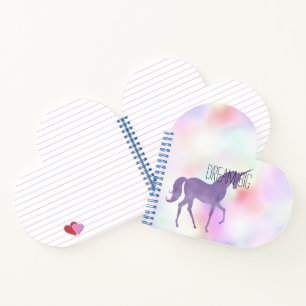 Cuaderno Púrpura Unicornio Pink Rainbow Girly