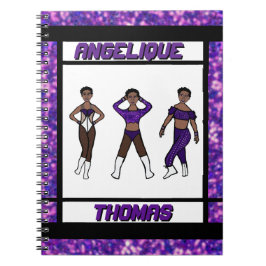 Cuaderno púrpura y negro de bailarina trical #1