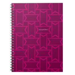 Cuaderno Púrpura y rosa para las mujeres en la tecnología