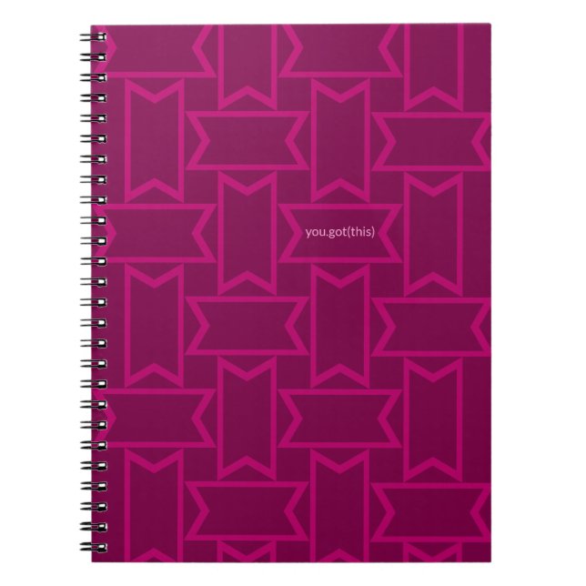 Cuaderno Púrpura y rosa para las mujeres en la tecnología (Frente)