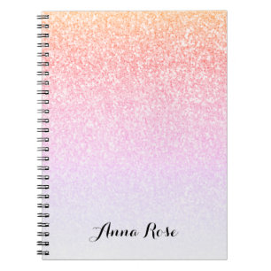 Cuaderno Purpurina arcoiris Ombre Sparkle Glam Notepad
