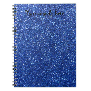 Cuaderno Purpurina azul