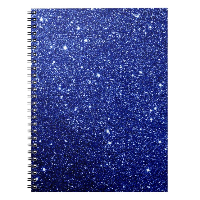 Cuaderno Purpurina azul oscuro de medianoche (Frente)