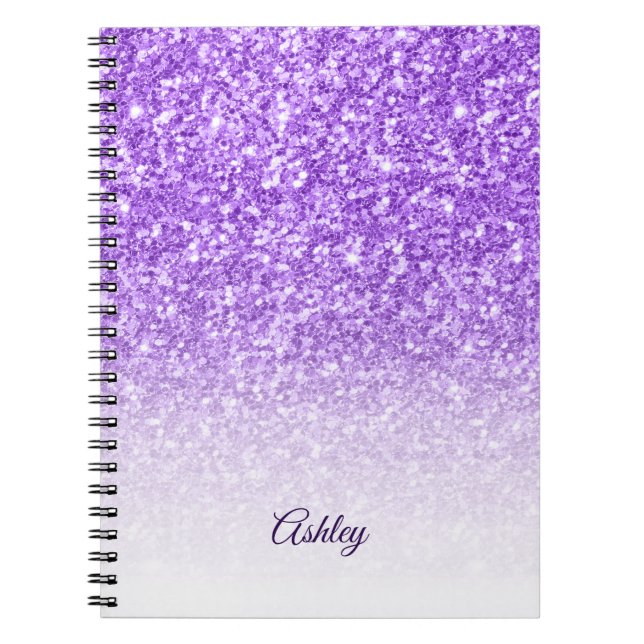 Cuaderno Purpurina Blanco Y Morado (Frente)
